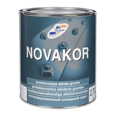 Metalo gruntas RILAK Novakor, 0,9l pilkas