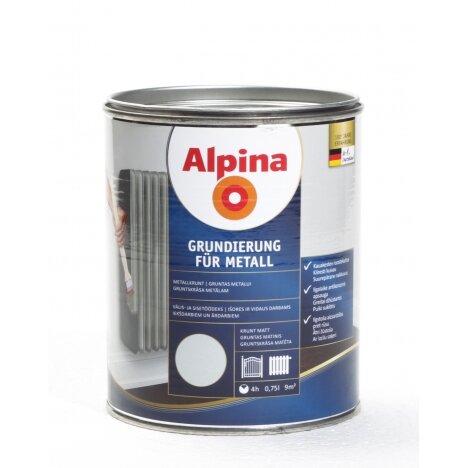 Metalo gruntas ALPINA Grundierung Fur Metall, 0,75l