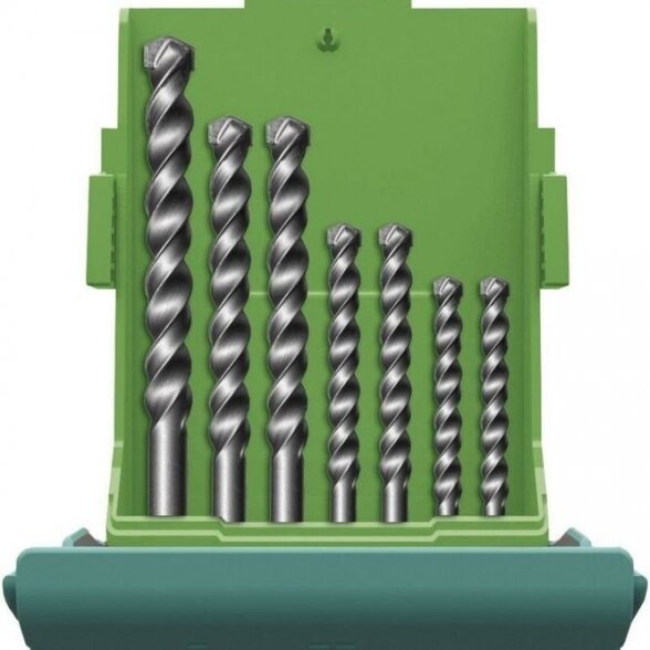 Betono grąžtas HELLER Prostone, 4-12mm 7vnt. Betono grąžtas HELLER Prostone, 4-12mm 7vnt.