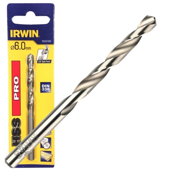 Grąžtas metalui IRWIN HSS Pro, 3,3mm 2vnt Grąžtas metalui IRWIN HSS Pro, 3,3mm 2vnt