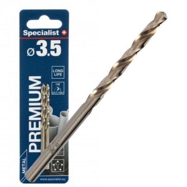 Grąžtas metalui SPECIALIST+ Premium, 3,5x70 mm 2vnt Grąžtas metalui SPECIALIST+ Premium, 3,5x70 mm 2vnt