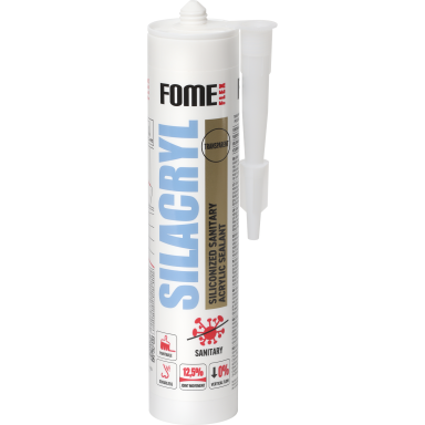 Hermetikas FOME FLEX Silacryl, 300ml skaidri sp. Hermetikas FOME FLEX Silacryl, 300ml skaidri sp.
