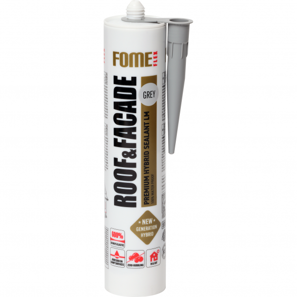 Hermetikas FOME FLEX Hybrid Roof and Facade LM, 300ml pilka sp. Hermetikas FOME FLEX Hybrid Roof and Facade LM, 300ml pilka sp.