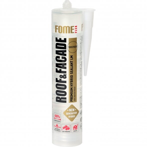 Hermetikas FOME FLEX Hybrid Roof and Facade LM, 300ml skaidri sp. Hermetikas FOME FLEX Hybrid Roof and Facade LM, 300ml skaidri sp.