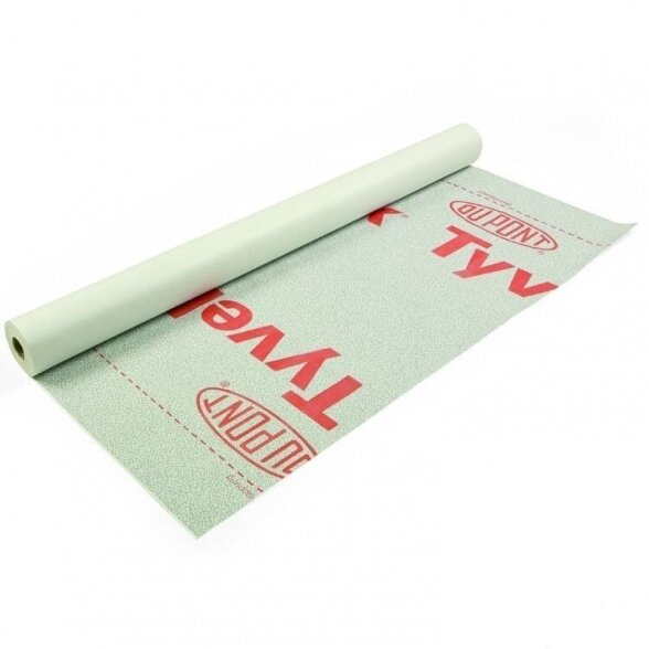 Hidroizoliacinė ir nuo vėjo apsauganti membrana TYVEK Solid Eltele, 150cm/75m2 1 Hidroizoliacinė ir nuo vėjo apsauganti membrana TYVEK Solid Eltele, 150cm/75m2 1