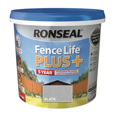 Medienos impregnantas RONSEAL Fence Life Plus, 5l Slate Medienos impregnantas RONSEAL Fence Life Plus, 5l Slate