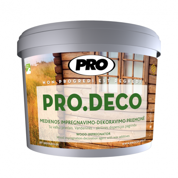 Medienos impregnantas PRO Pro.Deco, 5l raudonmedžio sp. Medienos impregnantas PRO Pro.Deco, 5l raudonmedžio sp.