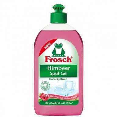 Indų ploviklis FROSCH Himbeer, 500ml aviečių kvapo Indų ploviklis FROSCH Himbeer, 500ml aviečių kvapo