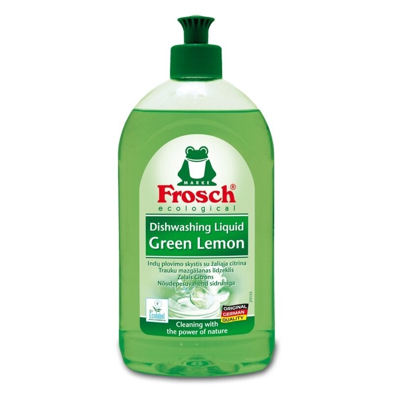 Ekologiškas indų ploviklis FROSCH Green Lemon, 500ml žaliosios citrinos kvapo