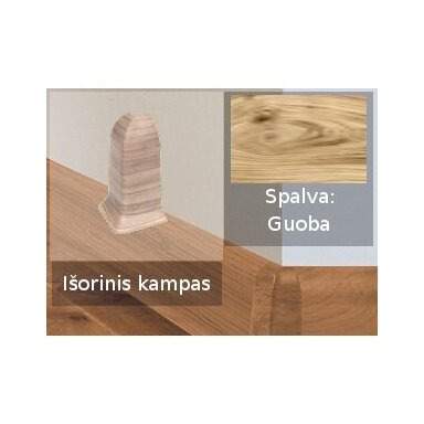 Grindjuostės išorinis kampas PVC VOX Izzi, guobos sp. (773)
