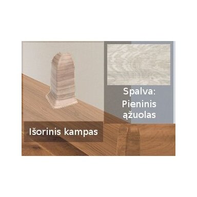 Grindjuostės išorinis kampas PVC VOX Izzi, pieninio ąžuolo sp. (762)