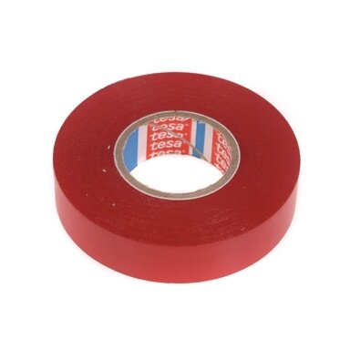Izoliacinė juosta TESA Premium, 19mm 33m raudona sp.