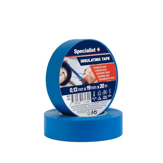 Izoliacinė juosta SPECIALIST+, 19mm 20m mėlyna sp. Izoliacinė juosta SPECIALIST+, 19mm 20m mėlyna sp.
