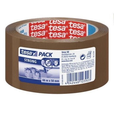Lipni pakavimo juosta TESA Tesapack Strong, 50mm 66m ruda sp.