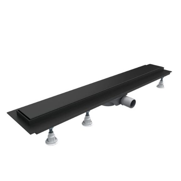 Dušo latakas OMNIRES Lowfix, 80cm juoda sp. 1