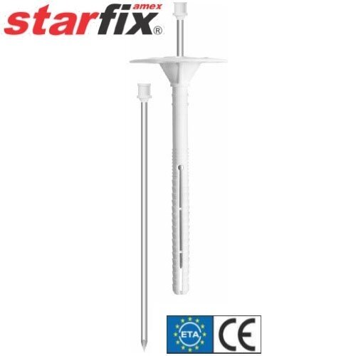 Kaištis, smeigė su metaliniu strypu ir plastikine galvute STARFIX LDKTZ, 10x120/P+TZ 2 Kaištis, smeigė su metaliniu strypu ir plastikine galvute STARFIX LDKTZ, 10x120/P+TZ 2