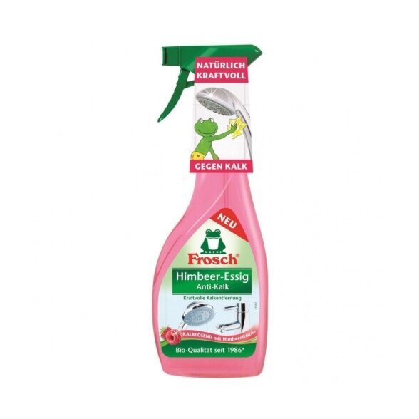Kalkių ir rūdžių valiklis FROSCH su aviečių actu, 500ml 2vnt Kalkių ir rūdžių valiklis FROSCH su aviečių actu, 500ml 2vnt