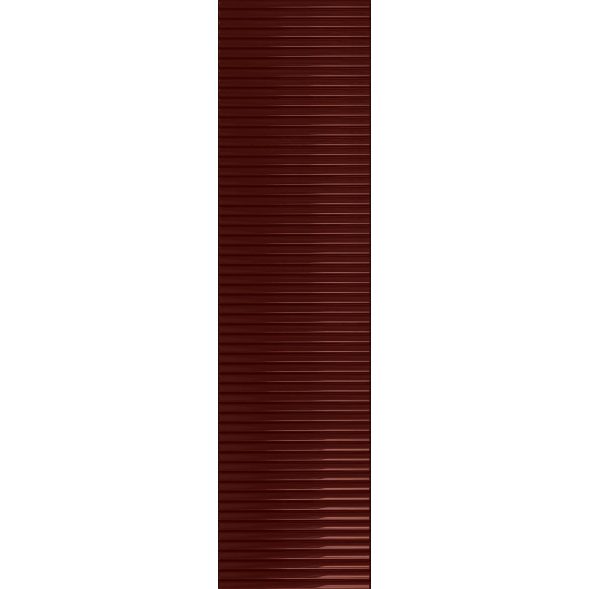 Keraminės sienų plytelės Groove burgundy 1 gloss, 29,8x7,8cm
