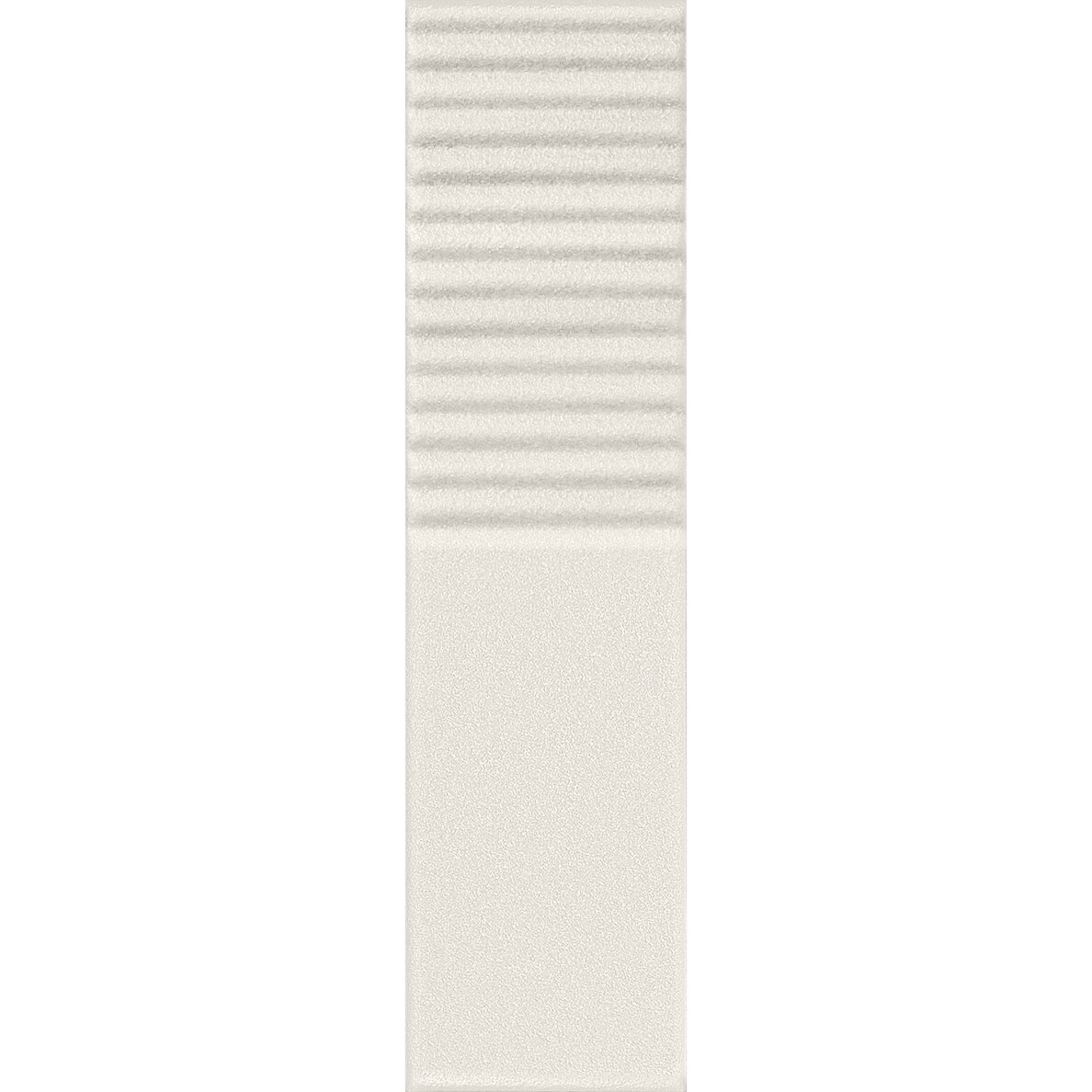 Keraminės sienų plytelės Groove white sugar 2 STR, 29,8x7,8cm