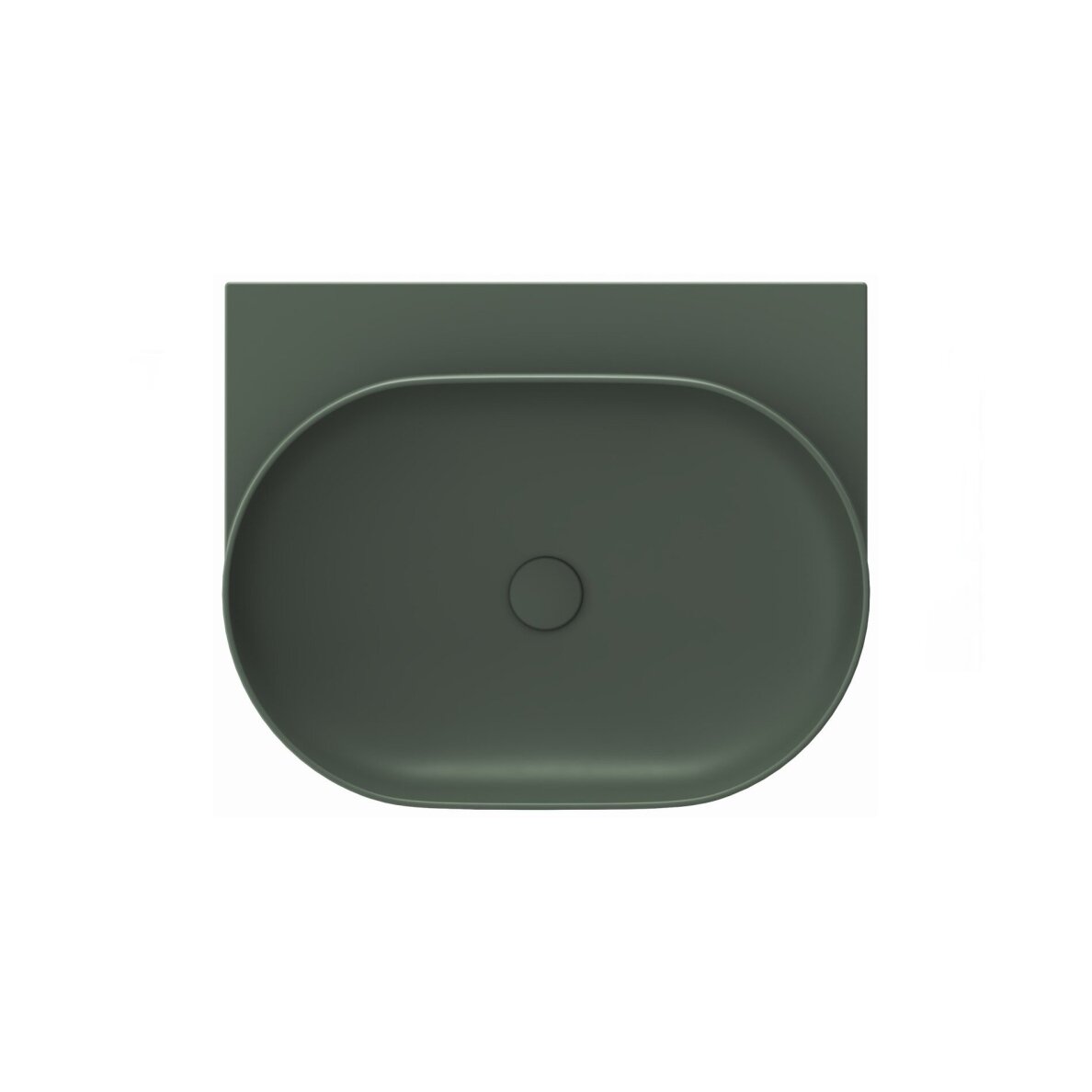 Keraminis praustuvas RAVAK Yard 60, be angos maišytuvui, Grey Green