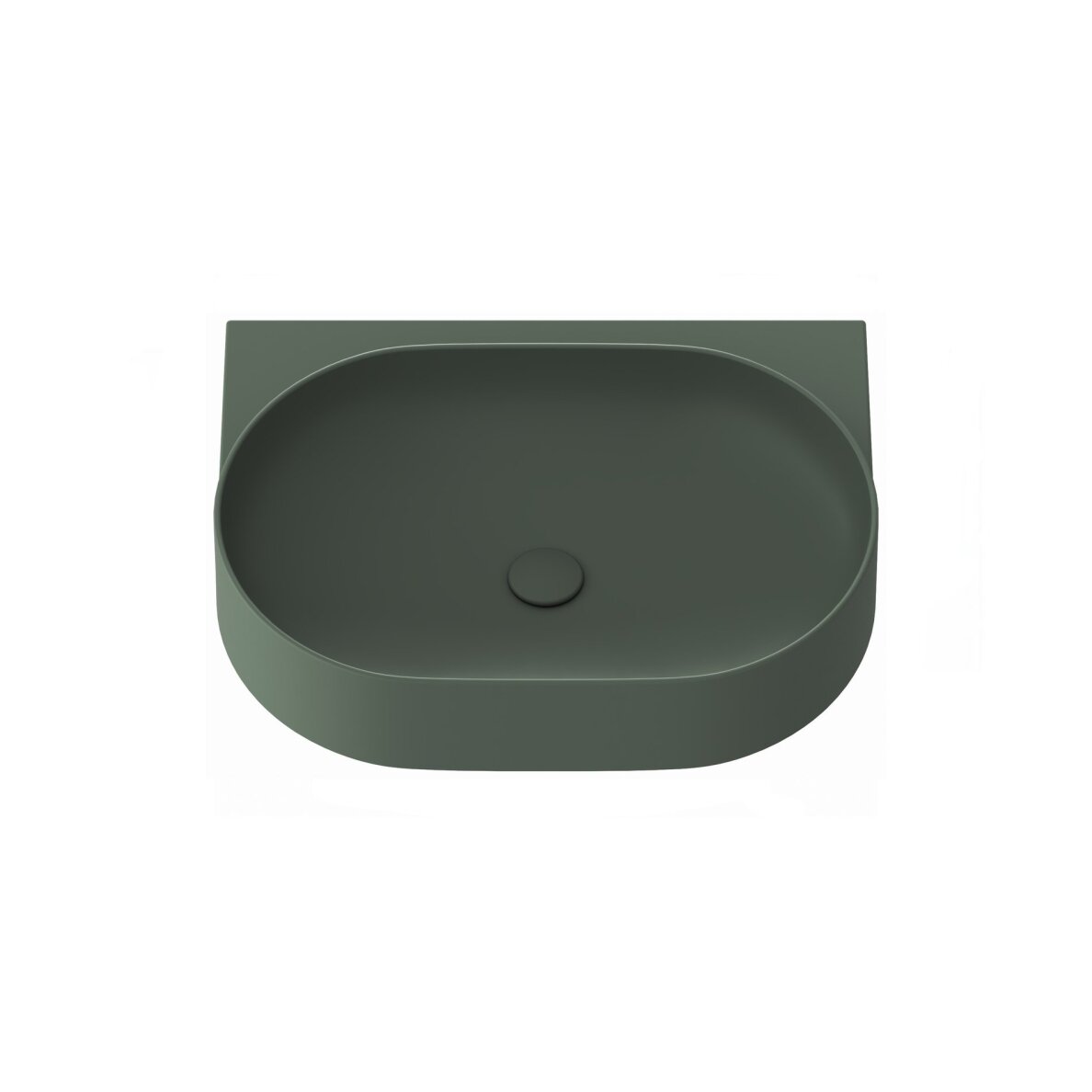Keraminis praustuvas RAVAK Yard 60, be angos maišytuvui, Grey Green 2