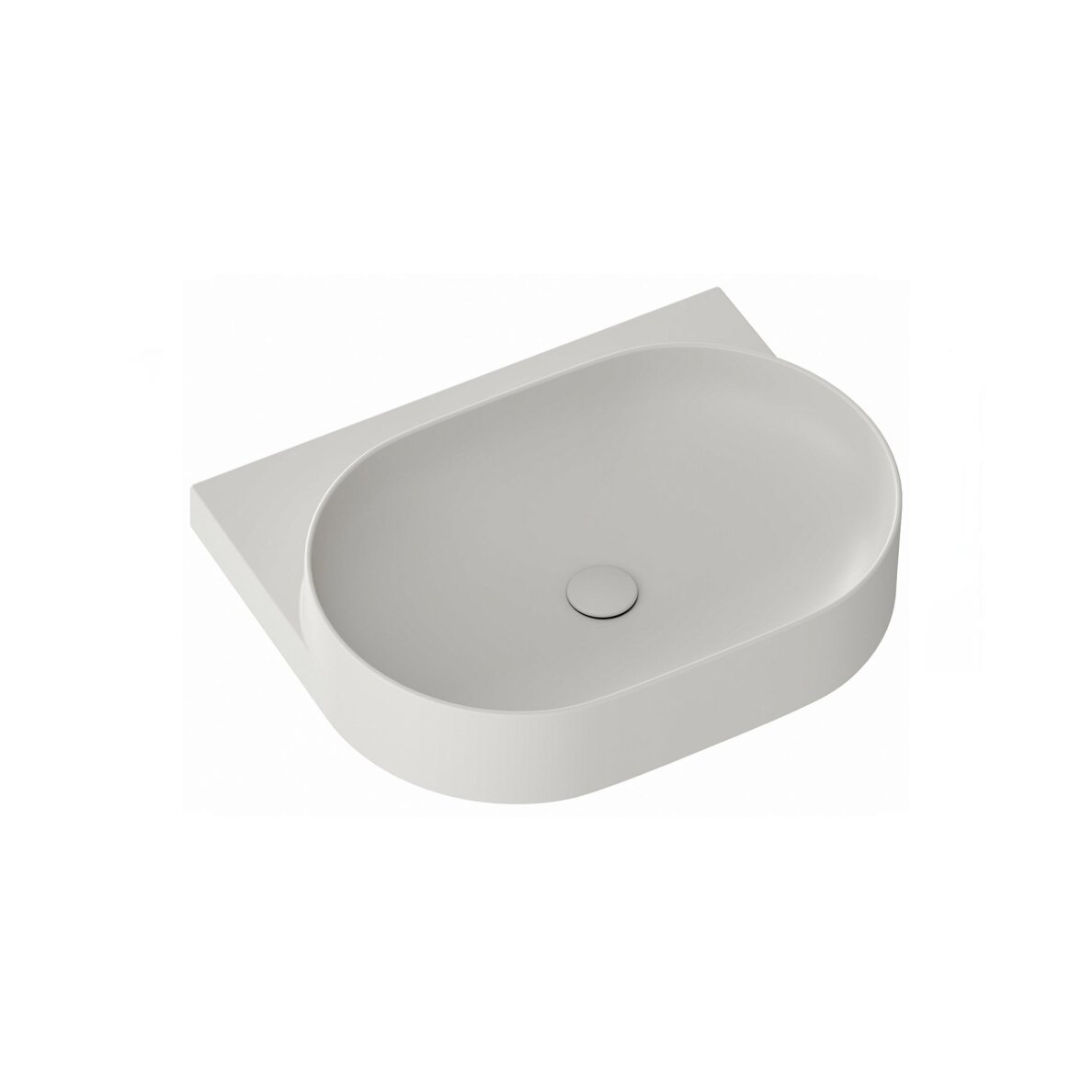 Keraminis praustuvas RAVAK Yard 60, su skyle maišytuvui, Smoke Grey 2