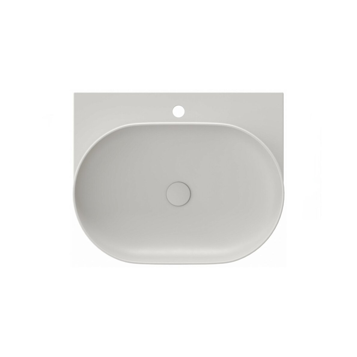 Keraminis praustuvas RAVAK Yard 60, su skyle maišytuvui, Smoke Grey