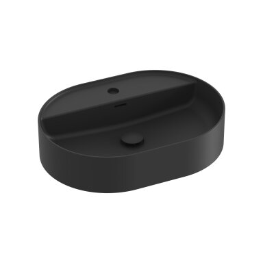 Keraminis praustuvas Ceramic Slim Shelf O 55, juodas matinis