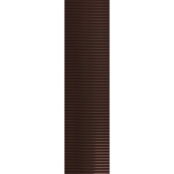 Keraminės sienų plytelės Groove brown 1 gloss, 29,8x7,8cm