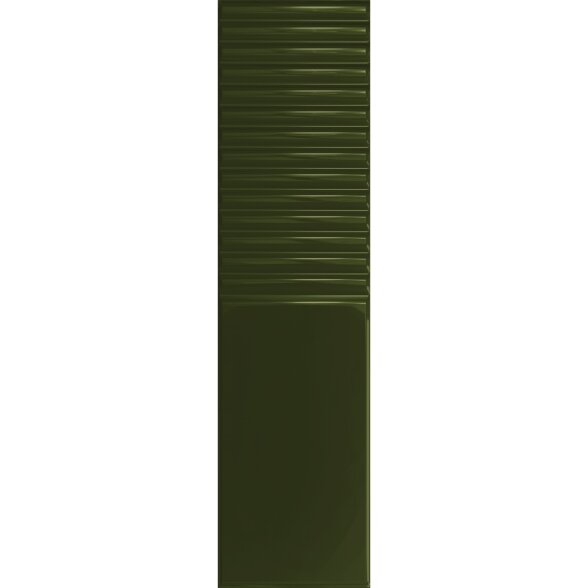 Keraminės sienų plytelės Groove olive 2 gloss, 29,8x7,8cm Keraminės sienų plytelės Groove olive 2 gloss, 29,8x7,8cm