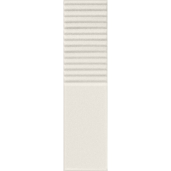 Keraminės sienų plytelės Groove white sugar 2 STR, 29,8x7,8cm