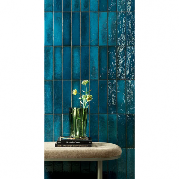 Keraminės sienų plytelės Masovia turchese B gloss STR, 29,8x7,8cm 4 Keraminės sienų plytelės Masovia turchese B gloss STR, 29,8x7,8cm 4