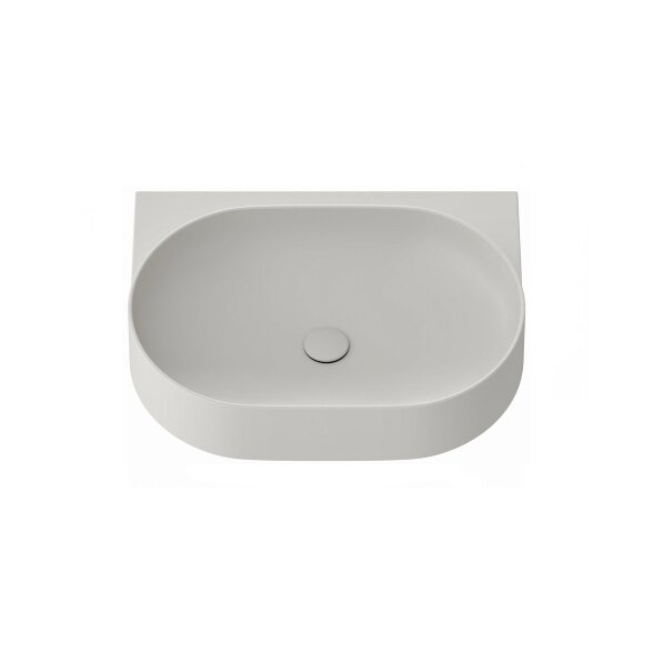 Keraminis praustuvas RAVAK Yard 60, su skyle maišytuvui, Smoke Grey 1