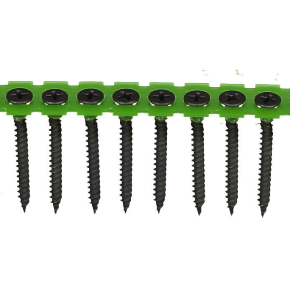 GKP sraigtai juostoje ESSVE, fosfatuoti, 3,9x31mm 1000vnt. GKP sraigtai juostoje ESSVE, fosfatuoti, 3,9x31mm 1000vnt.