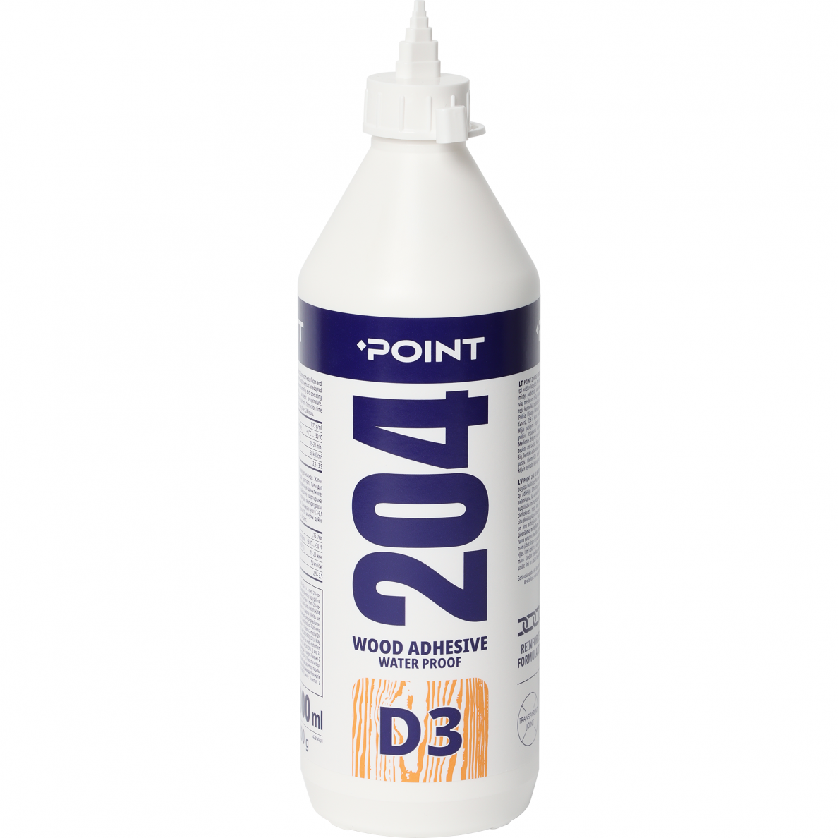 Klijai POINT 204 D3 Wood Adhersive, 500ml skaidri sp. Klijai POINT 204 D3 Wood Adhersive, 500ml skaidri sp.