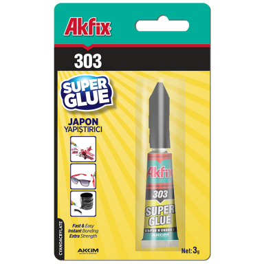 Klijai AKFIX Super Glue 303, 3g Klijai AKFIX Super Glue 303, 3g