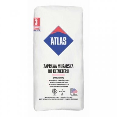 Klinkerio mūro mišinys ATLAS ZM Grafit 371, 25kg grafito sp. Klinkerio mūro mišinys ATLAS ZM Grafit 371, 25kg grafito sp.