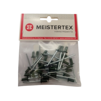Kniedės MEISTERTEX RAL6020, 4x8 30vnt