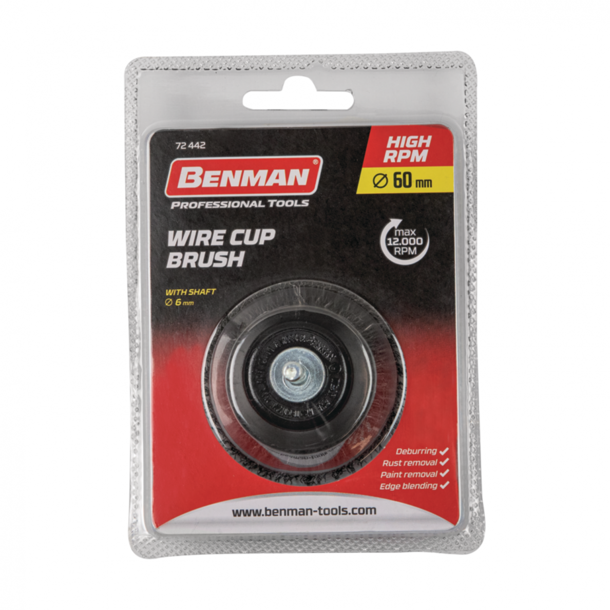 Kūginis šlifavimo šepetys BENMAN RPM 72441, 50mm 1 Kūginis šlifavimo šepetys BENMAN RPM 72441, 50mm 1