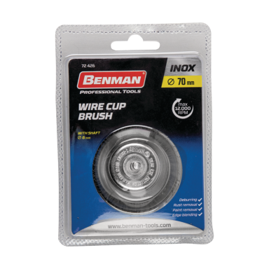 Kūginis šlifavimo šepetys BENMAN Inox 72424, 50mm