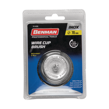 Kūginis šlifavimo šepetys BENMAN Inox 72427, 50mm Kūginis šlifavimo šepetys BENMAN Inox 72427, 50mm