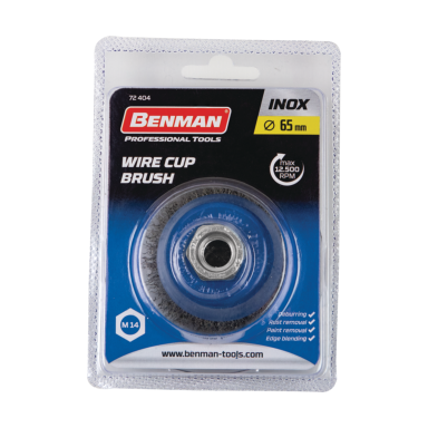Kūginis šlifavimo šepetys BENMAN Inox 72405, 85mm