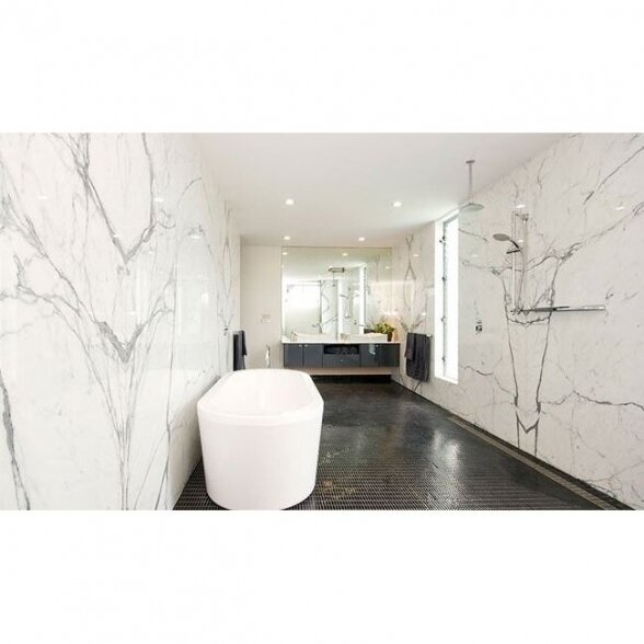 Kvarco plokštė LAMINAM Natural Bianco Statuario, 100x300 cm 2