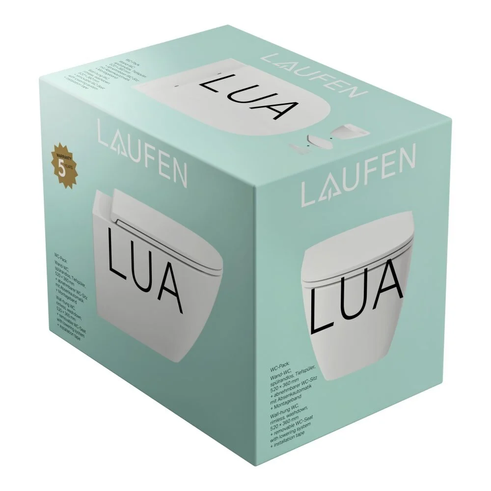 Pakabinamas klozetas su dangčiu LAUFEN LUA Rimless, balta sp. 2