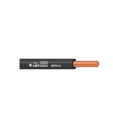 Laidas H07V-U, 1x2,5mm² juoda sp.
