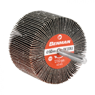 Lapelinis šlifavimo cilindras BENMAN 72040 P60, 30x15x6mm Lapelinis šlifavimo cilindras BENMAN 72040 P60, 30x15x6mm