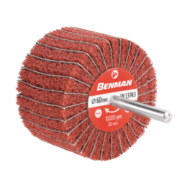 Kombinuotas lapelinis šlifavimo cilindras BENMAN 72072 P180, 50x30x6mm Kombinuotas lapelinis šlifavimo cilindras BENMAN 72072 P180, 50x30x6mm