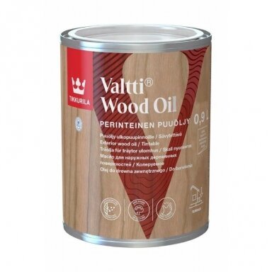 Tirpiklinis medienos aliejus TIKKURILA Valtti Wood Puuoljy Oil, 0,9l bespalvis Tirpiklinis medienos aliejus TIKKURILA Valtti Wood Puuoljy Oil, 0,9l bespalvis