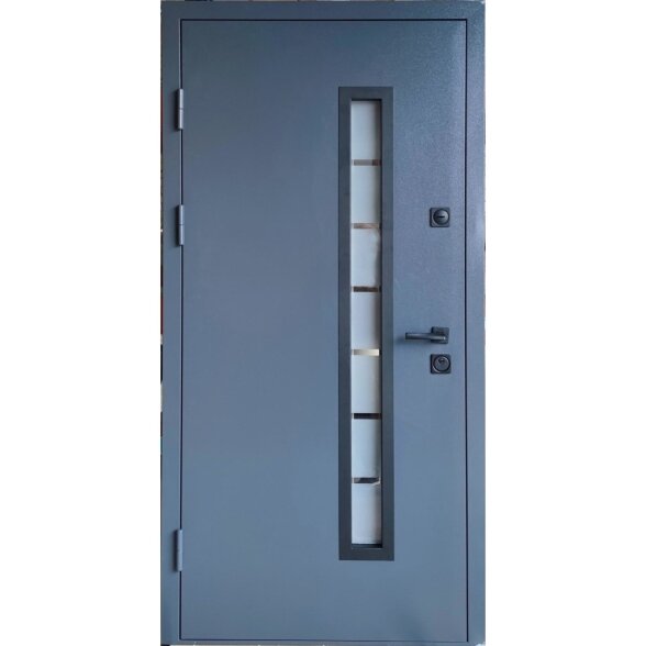 Lauko durys MAGDA T15-148 su stiklu K86, pilka sp. 7024