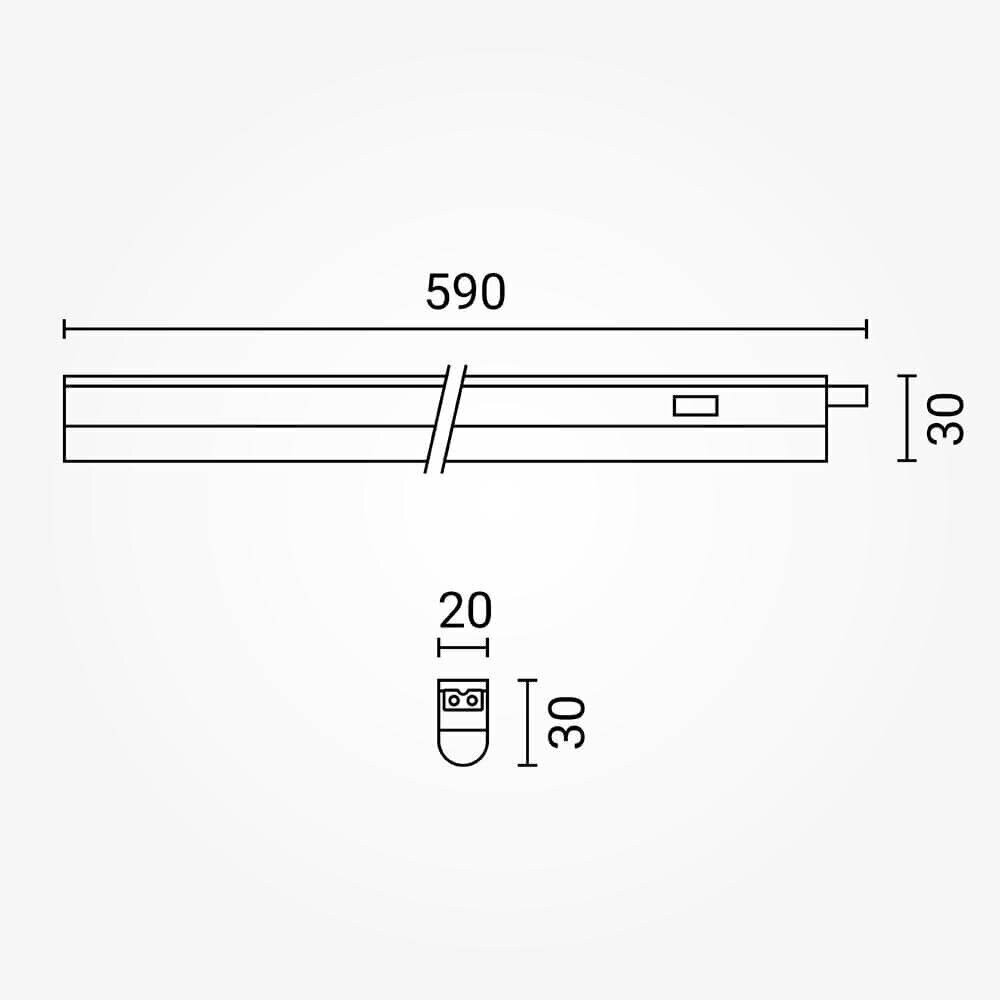 LED juosta su jungiklio mygtuku OPTONICA T5 4000K, 59cm 6,5W 2 LED juosta su jungiklio mygtuku OPTONICA T5 4000K, 59cm 6,5W 2